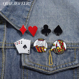 Creative Playing Cards Enamel Pin Brooch