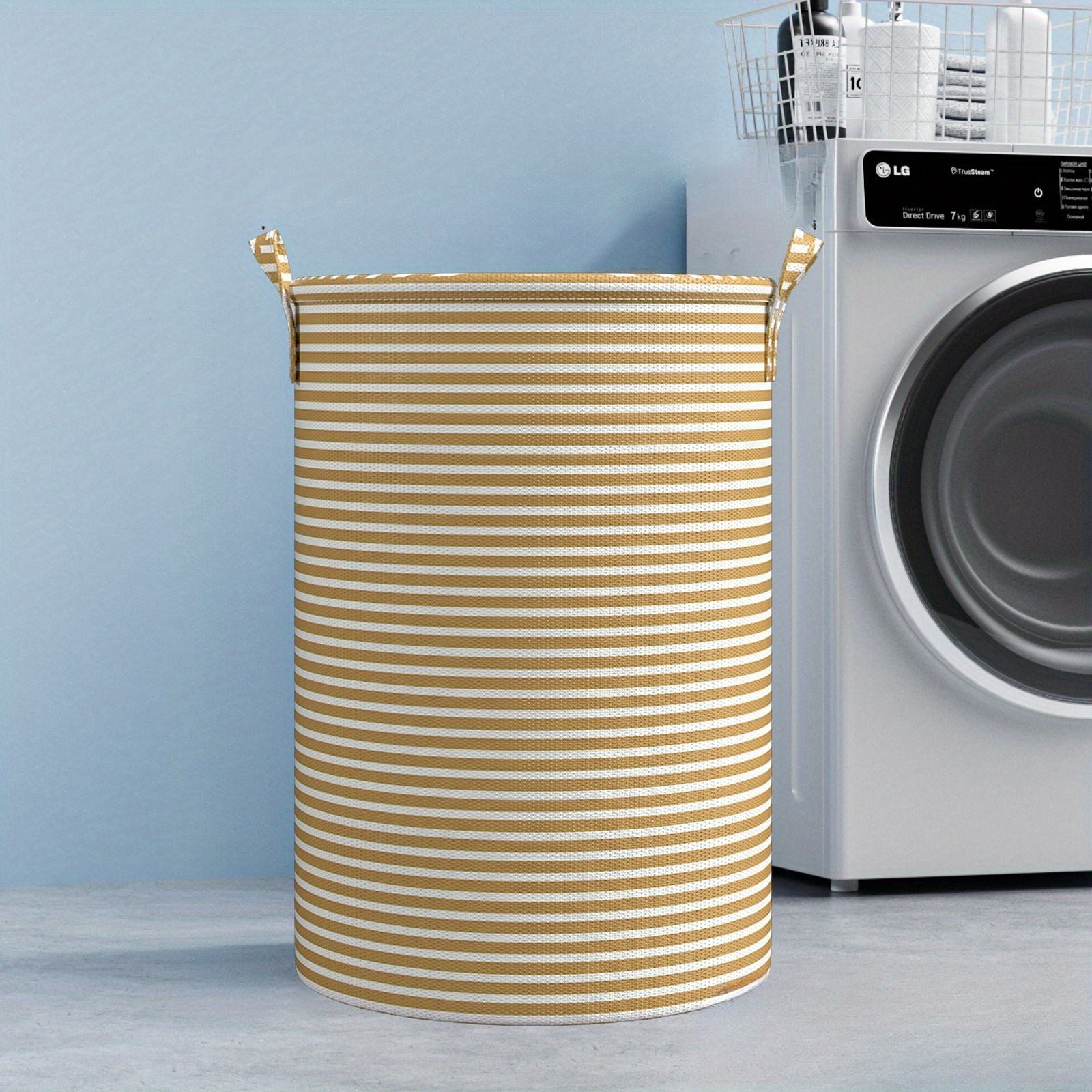 Foldable Minimalist Striped Laundry Basket