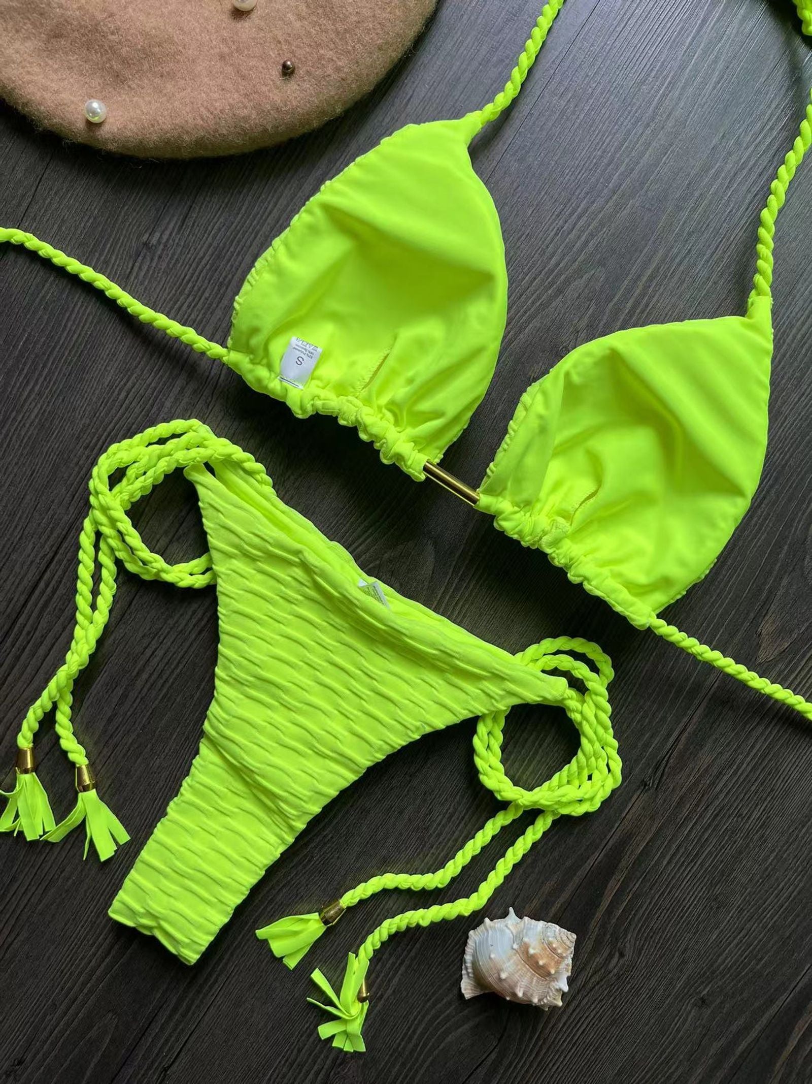Sexy Push-Up Thong Bikini Set for Women