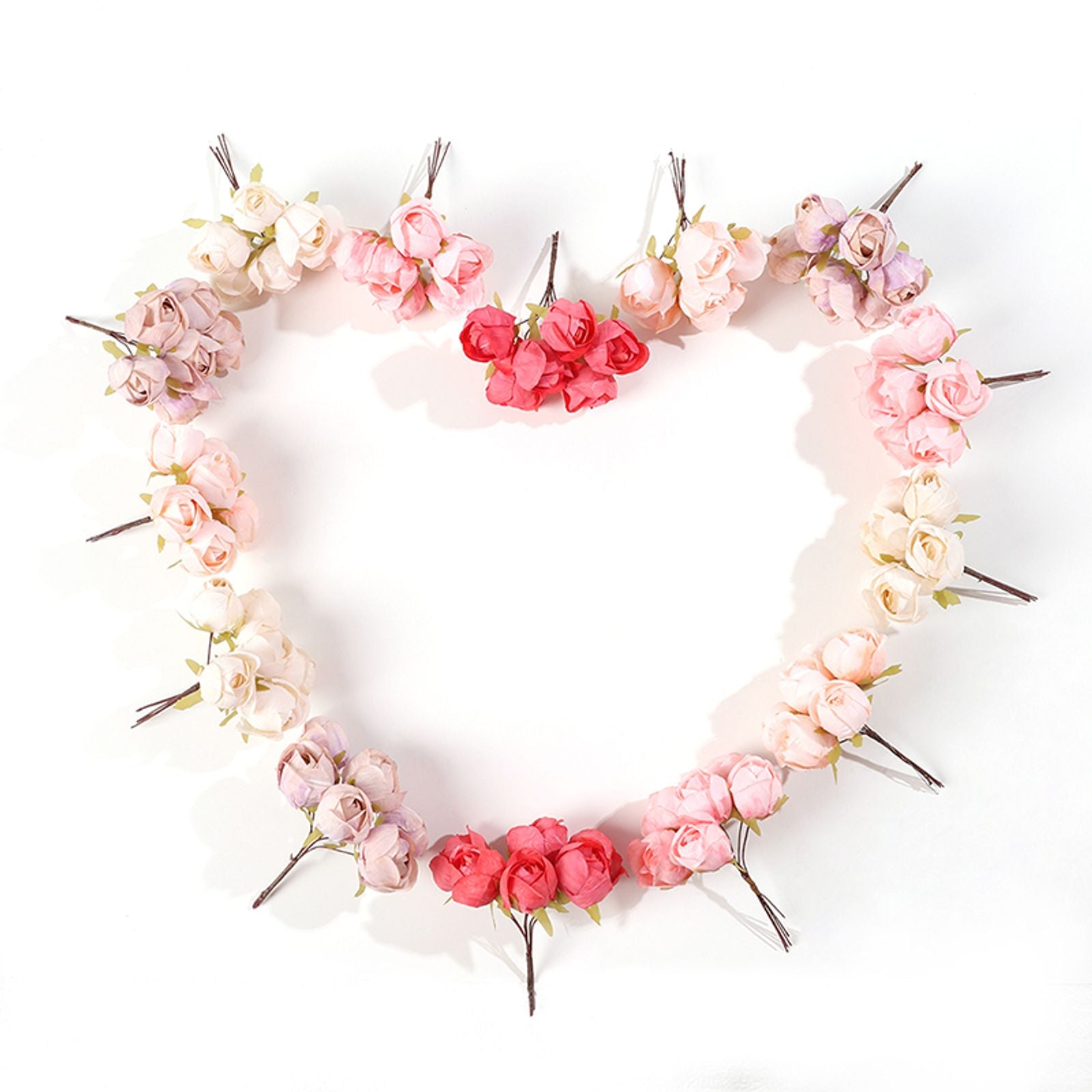 11cm Silk Artificial Rose Flowers Bouquet - 1/3/5 Pieces