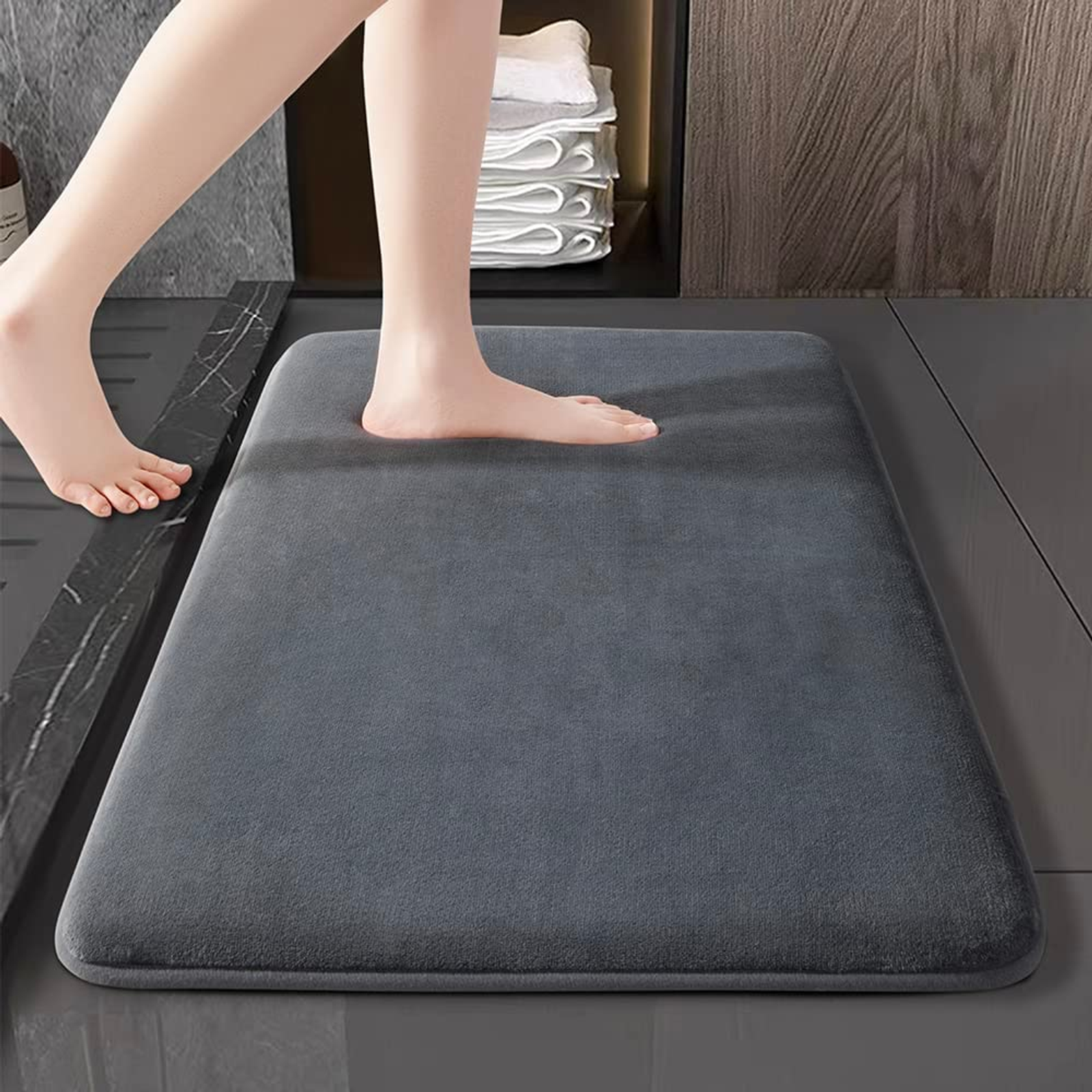 Super Absorbent Anti-Slip Coral Velvet Bath Mat