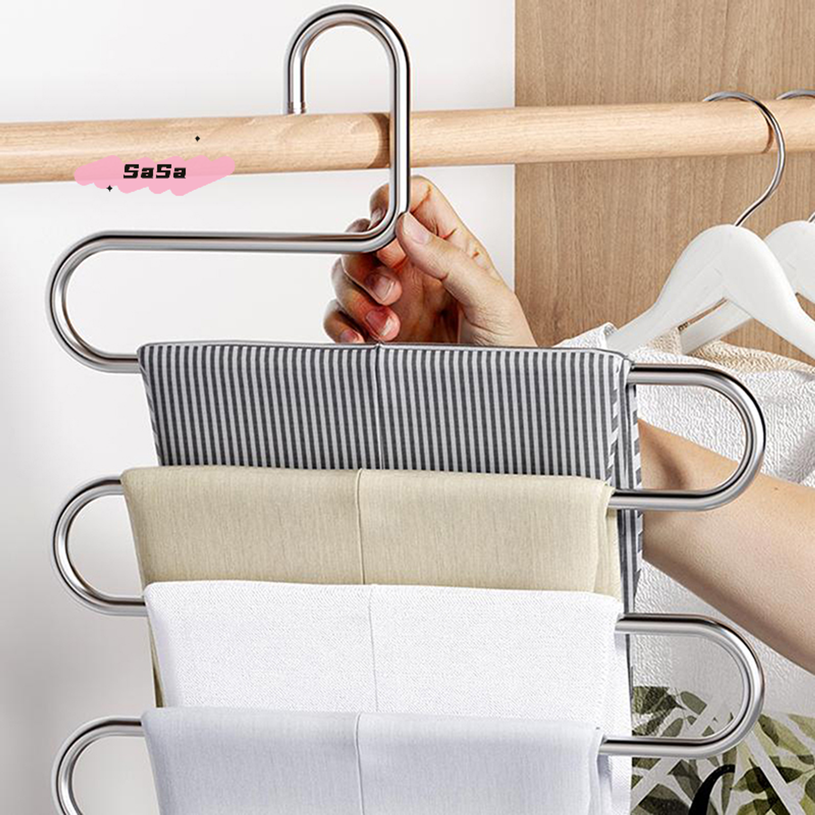 5-Layer Non-Slip Clothes Hangers - Multi-Functional Rack