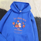 Women's Cute Strawberry Rabbit Printed Hoodie
