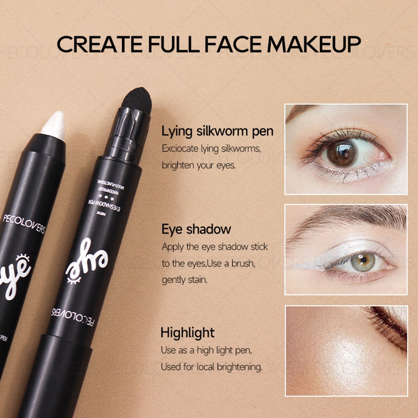 Matte White Eye Shadow Highlighter Pen