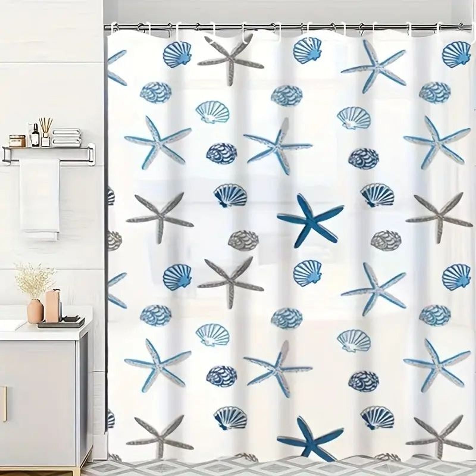 Waterproof PEVA Shower Curtain with Pattern