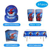 Spiderman Birthday Tableware Set for Kids