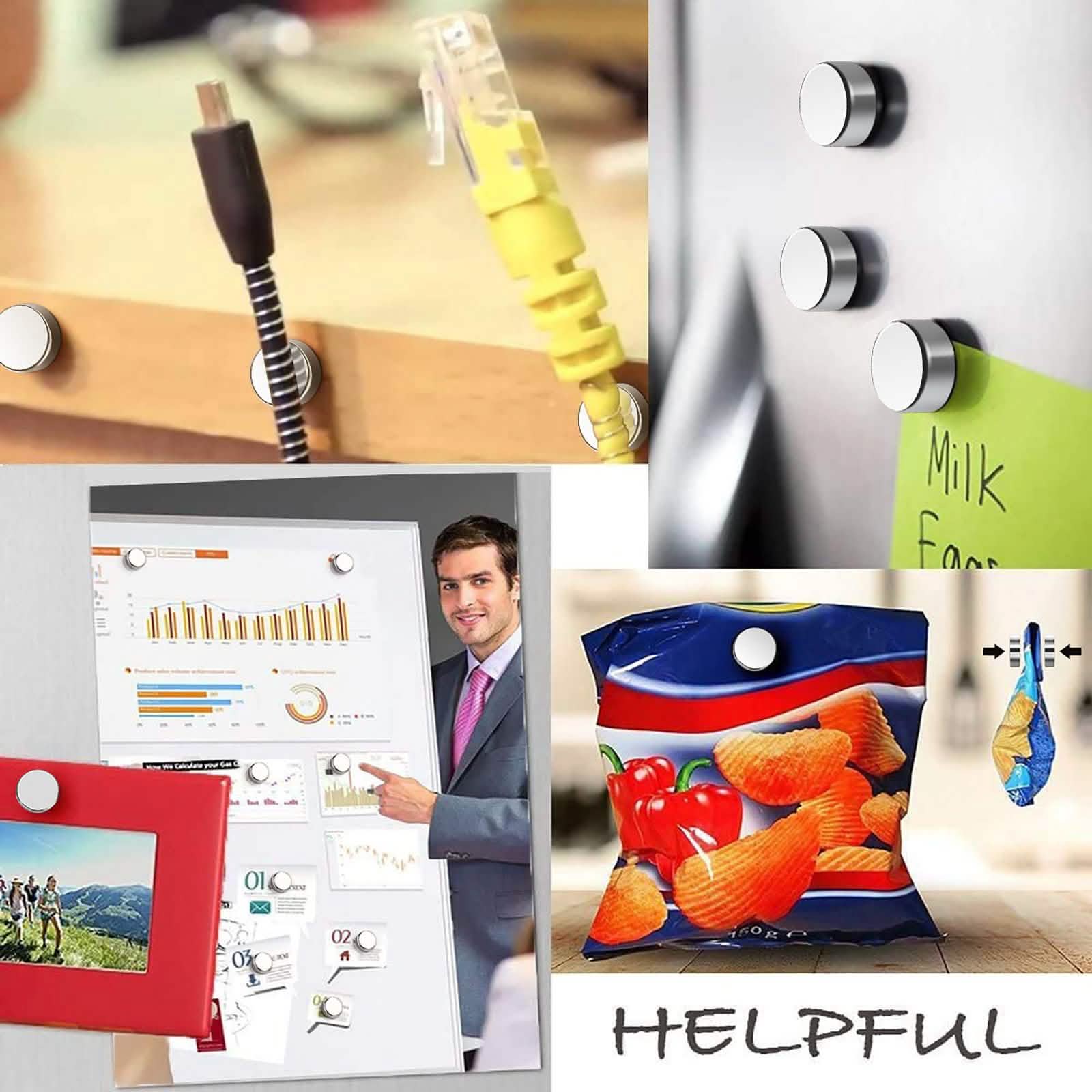 Strong Disc Magnets for Fridge, DIY Projects, and Education