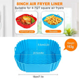 Silicone Air Fryer Pot Tray - Reusable BBQ Baking Mold