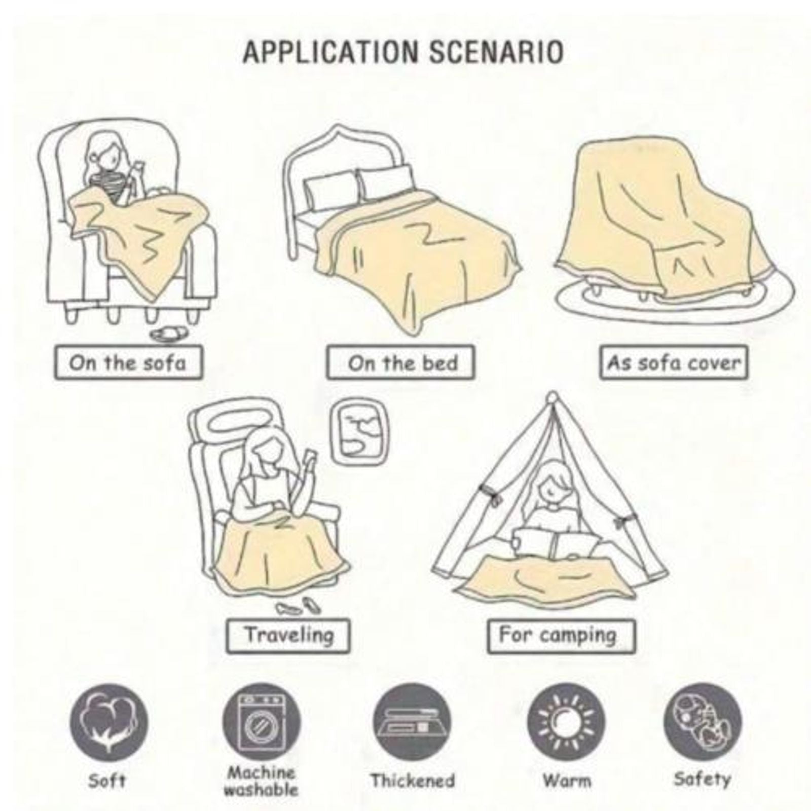 Colorful Stars Dots Circles Throw Blanket