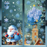 Christmas Window Stickers - Snowman, Santa, Snowflake & Elk