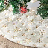 Plush Faux Fur White Christmas Tree Skirt