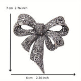 Luxury Crystal Bow Ribbon Brooches for Fashionable Men and Women