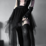 High-Waisted Irregular Skirt for Women - Gothic Style