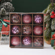 9 Pcs Gold Christmas Ball Decor Set - Shatterproof Hanging Balls