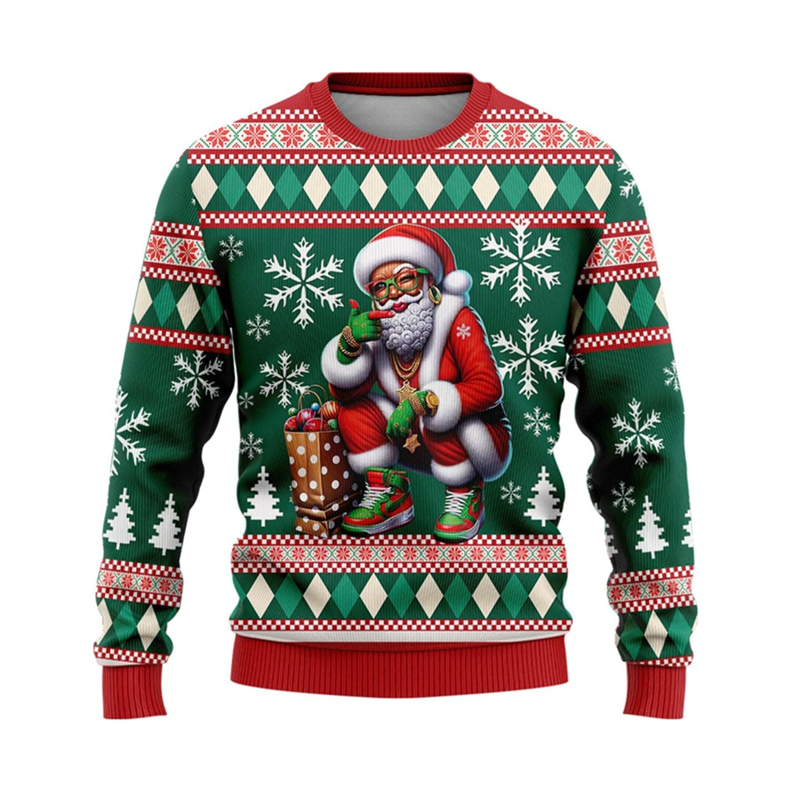 Funny Santa Claus Ugly Christmas Sweaters for Men