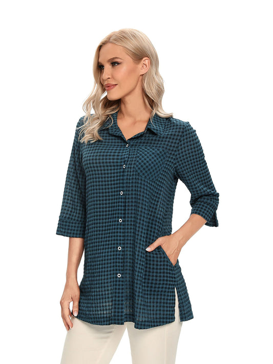 Fashionable Woven Casual Shirt for Women in Spring & Autumn