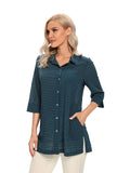 Fashionable Woven Casual Shirt for Women in Spring & Autumn