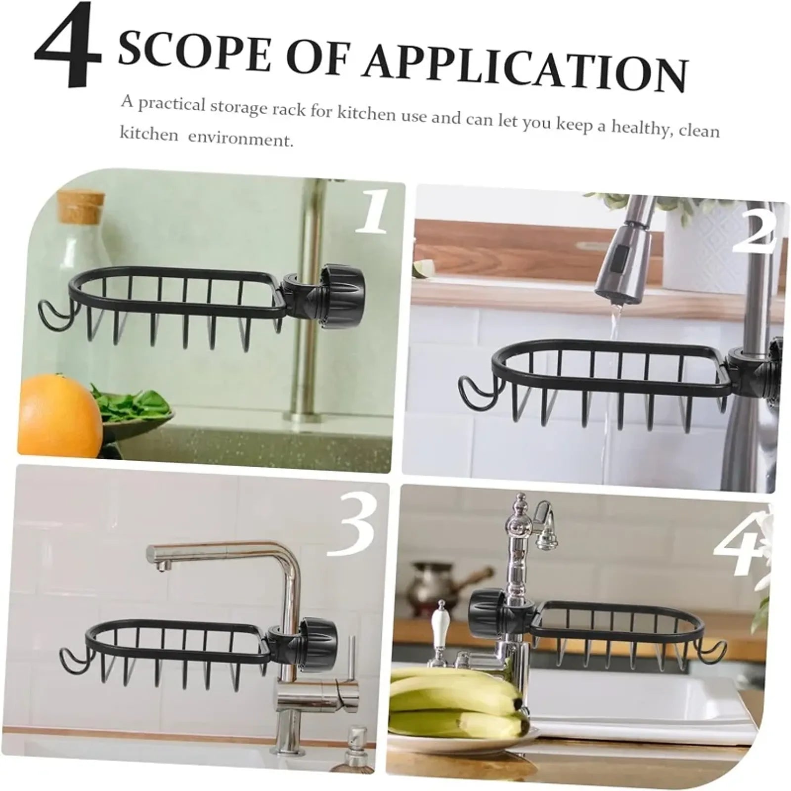 Bathroom Faucet Storage Rack and Shower Soap Holder