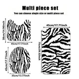 Zebra Print Bath Mat - Plush Non-Slip Toilet & U-Shaped Mat