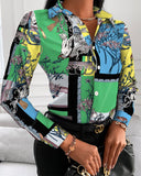 Women's Fashion Long Sleeve Blouses with Unique Prints