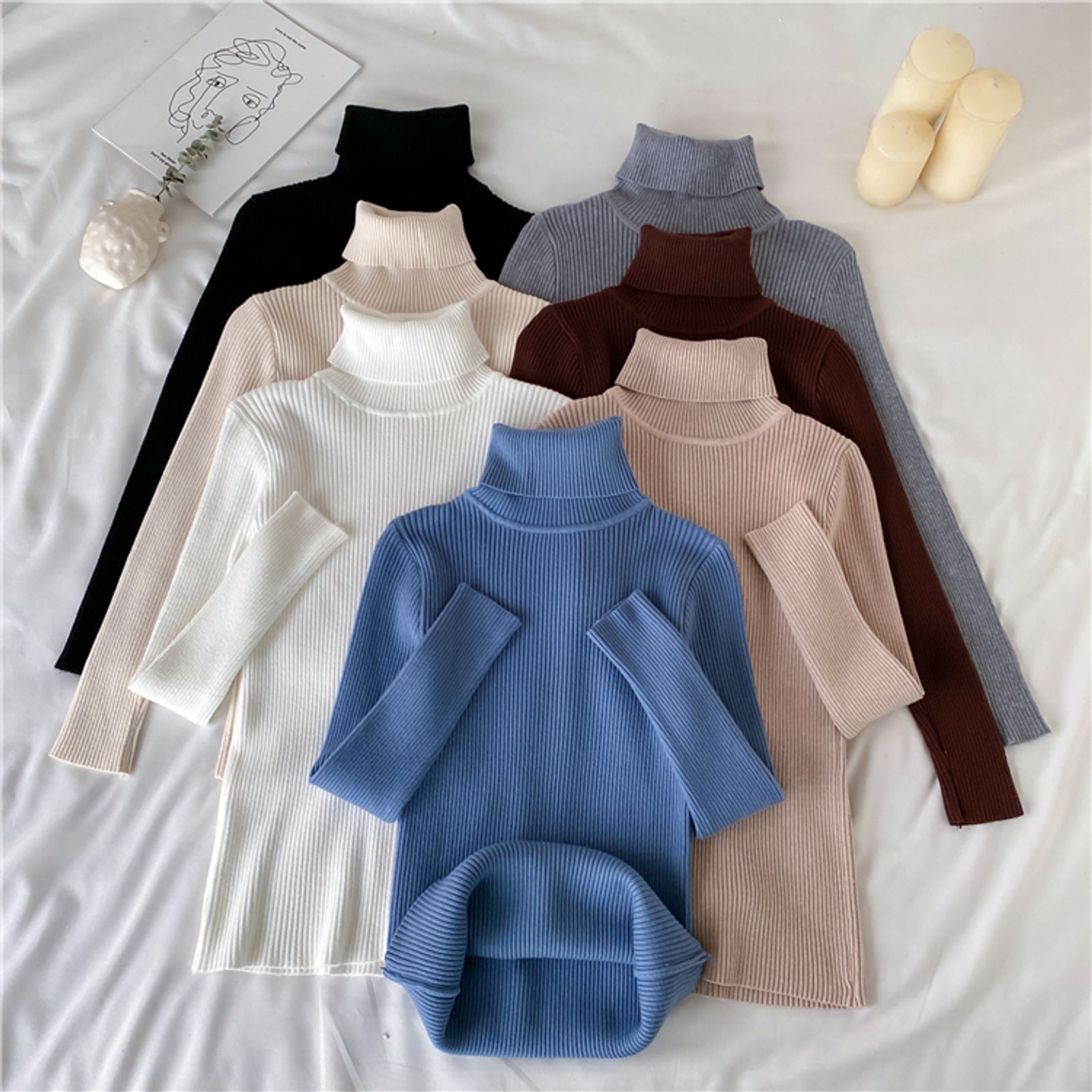 Women's Warm Turtleneck Jumper Sweater