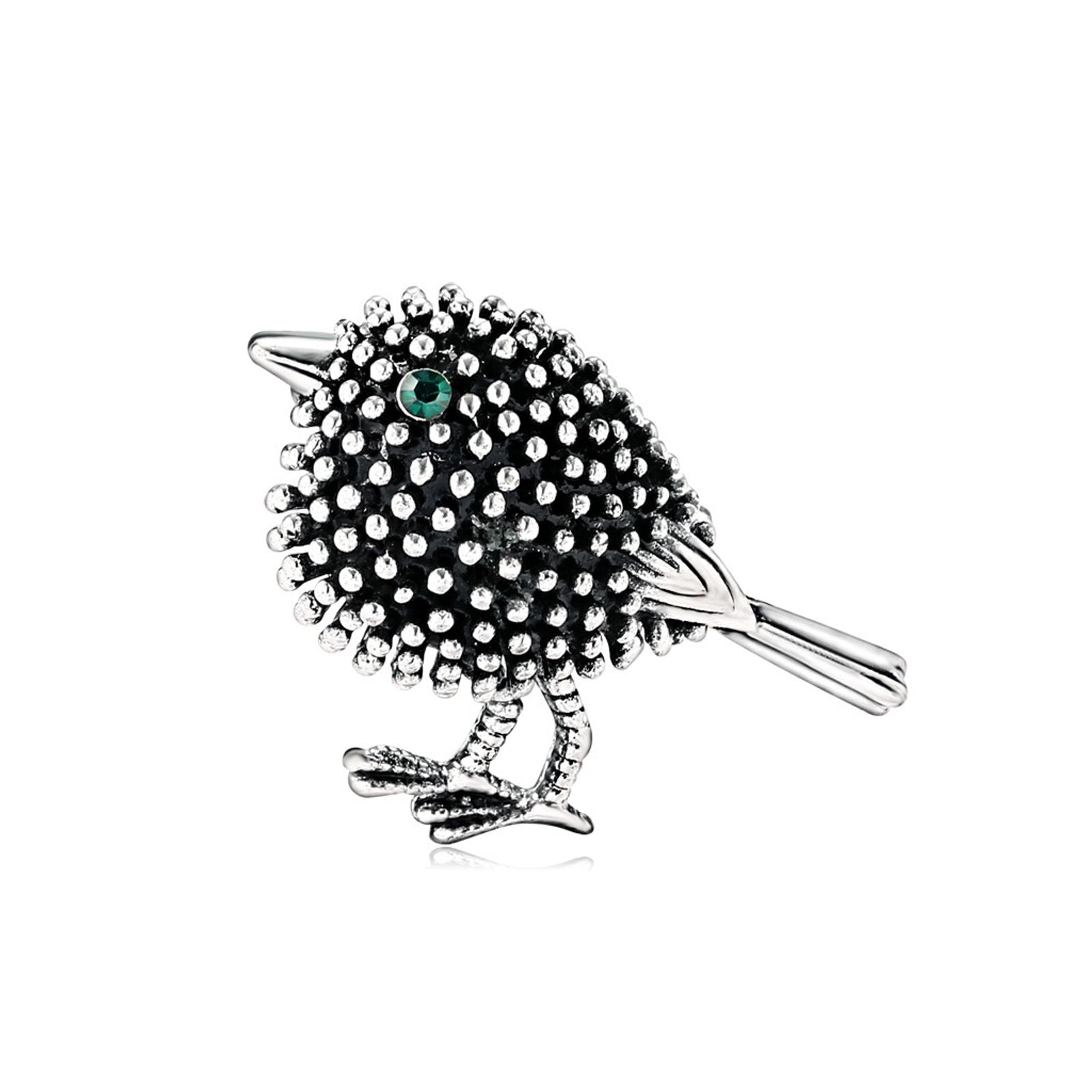 Cute Animal Brooch - Shiny Crystal Sparrow Pigeon Pin