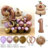 Cartoon Capybara Foil Balloon for Kids' Parties