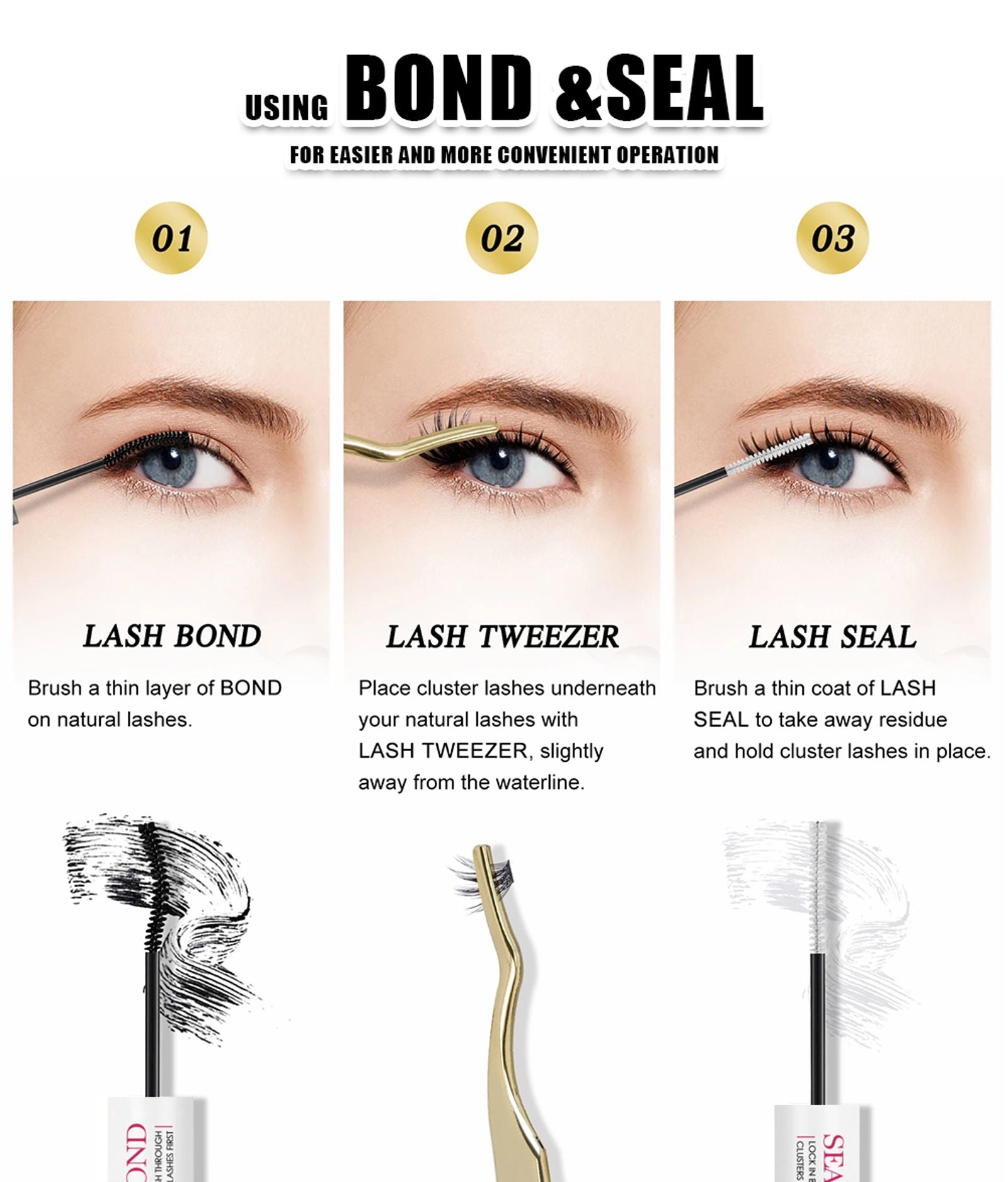 YUANZHIJIE Individual Eyelash Extensions - C/D Curl Wispy Volume