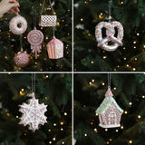 DIY Cartoon Christmas Ice Cream Pendant - 3D Snowflake Ornament