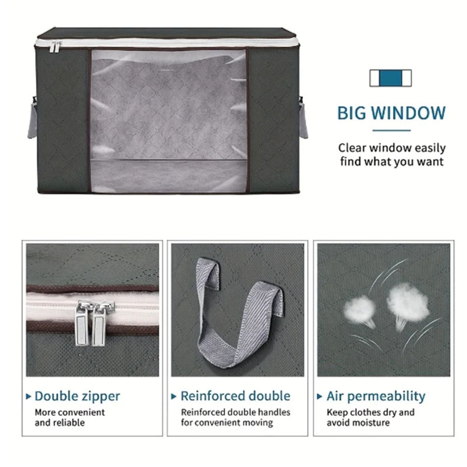 Large Capacity Foldable Clothes Storage Bag for Organizing