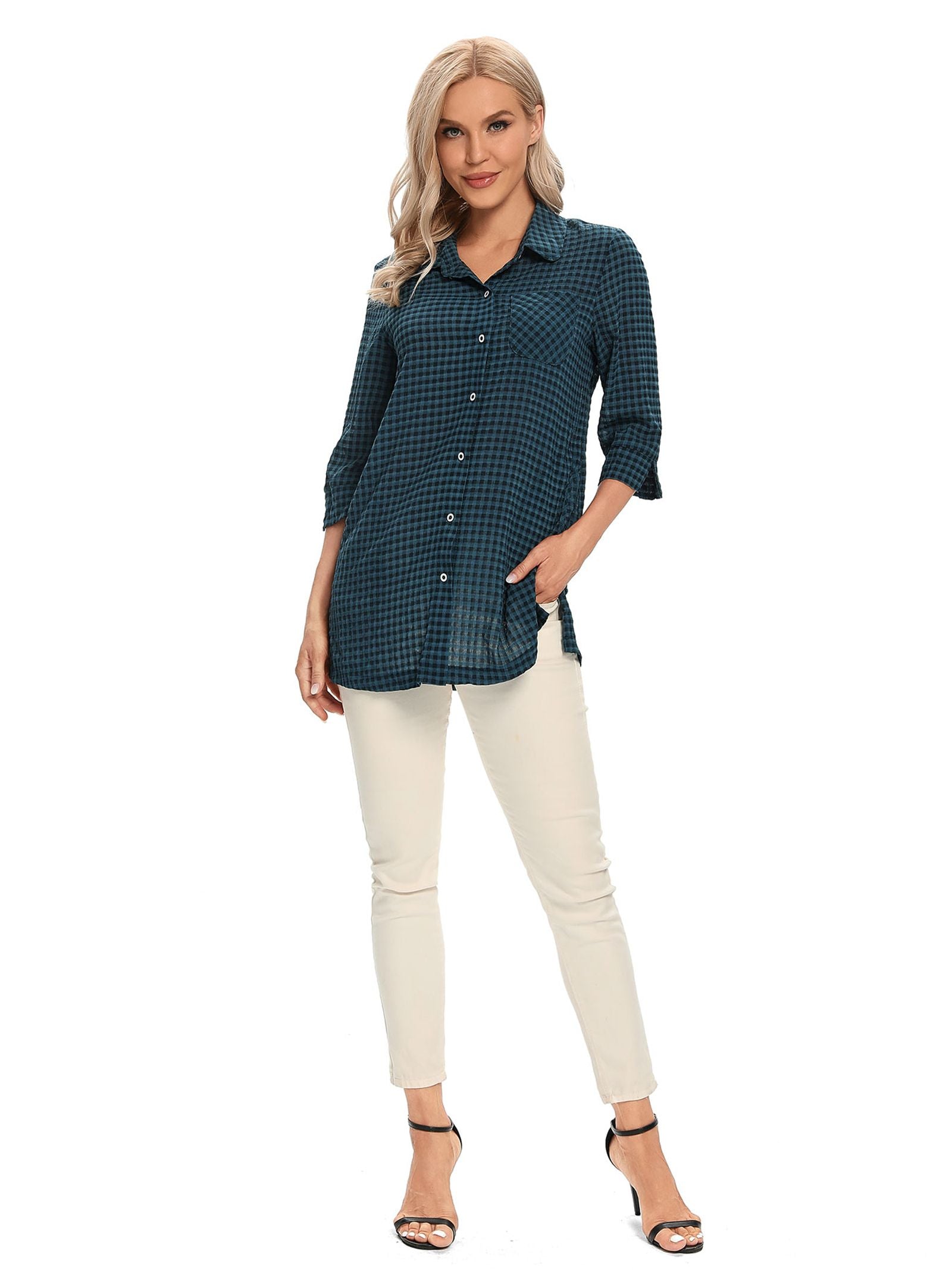 Fashionable Woven Casual Shirt for Women in Spring & Autumn