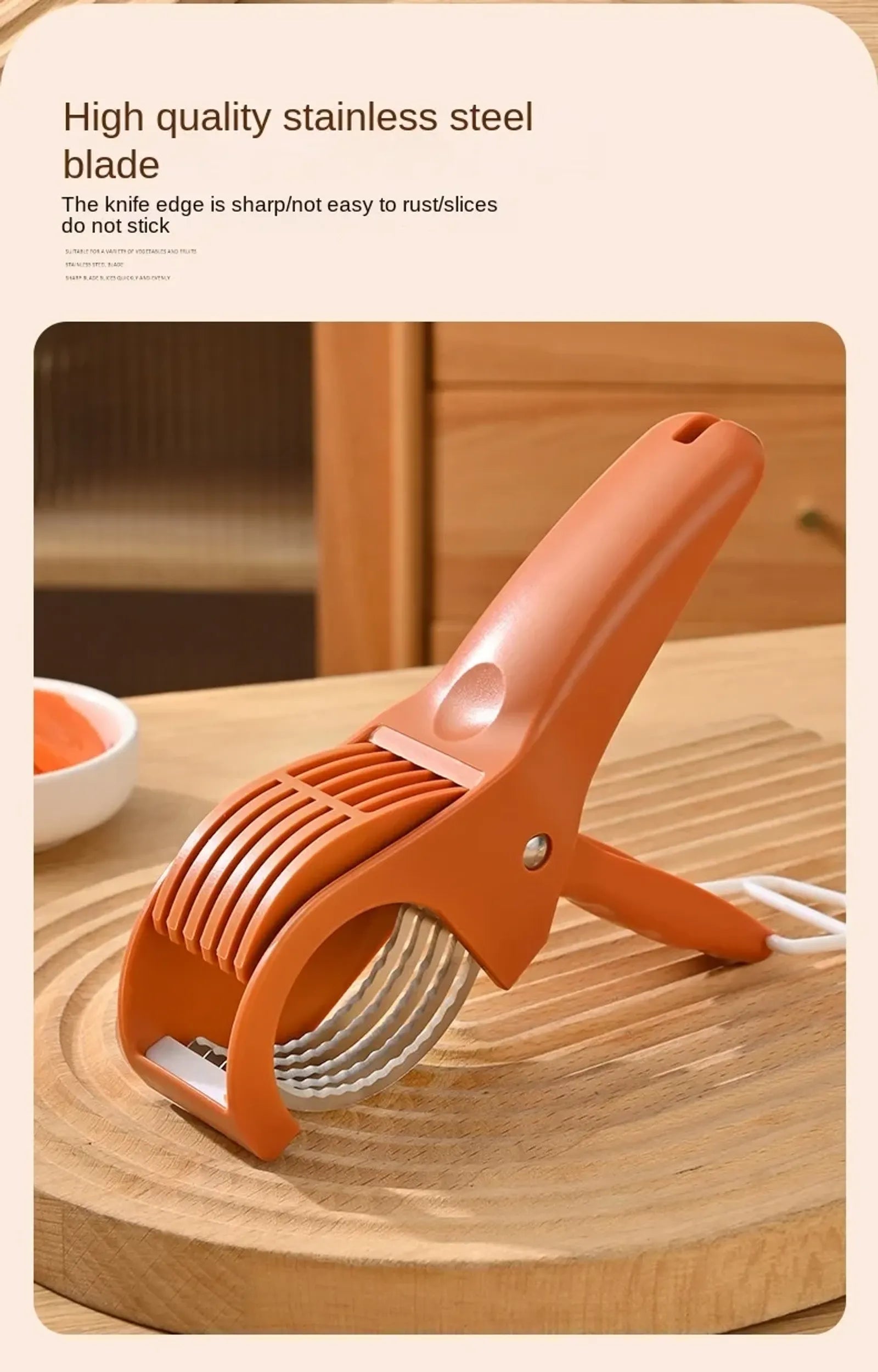 HooFun Stainless Steel Vegetable and Fruit Slicer