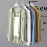 Sun Protection Loose Fit Thin Chiffon Women's Casual Shirt
