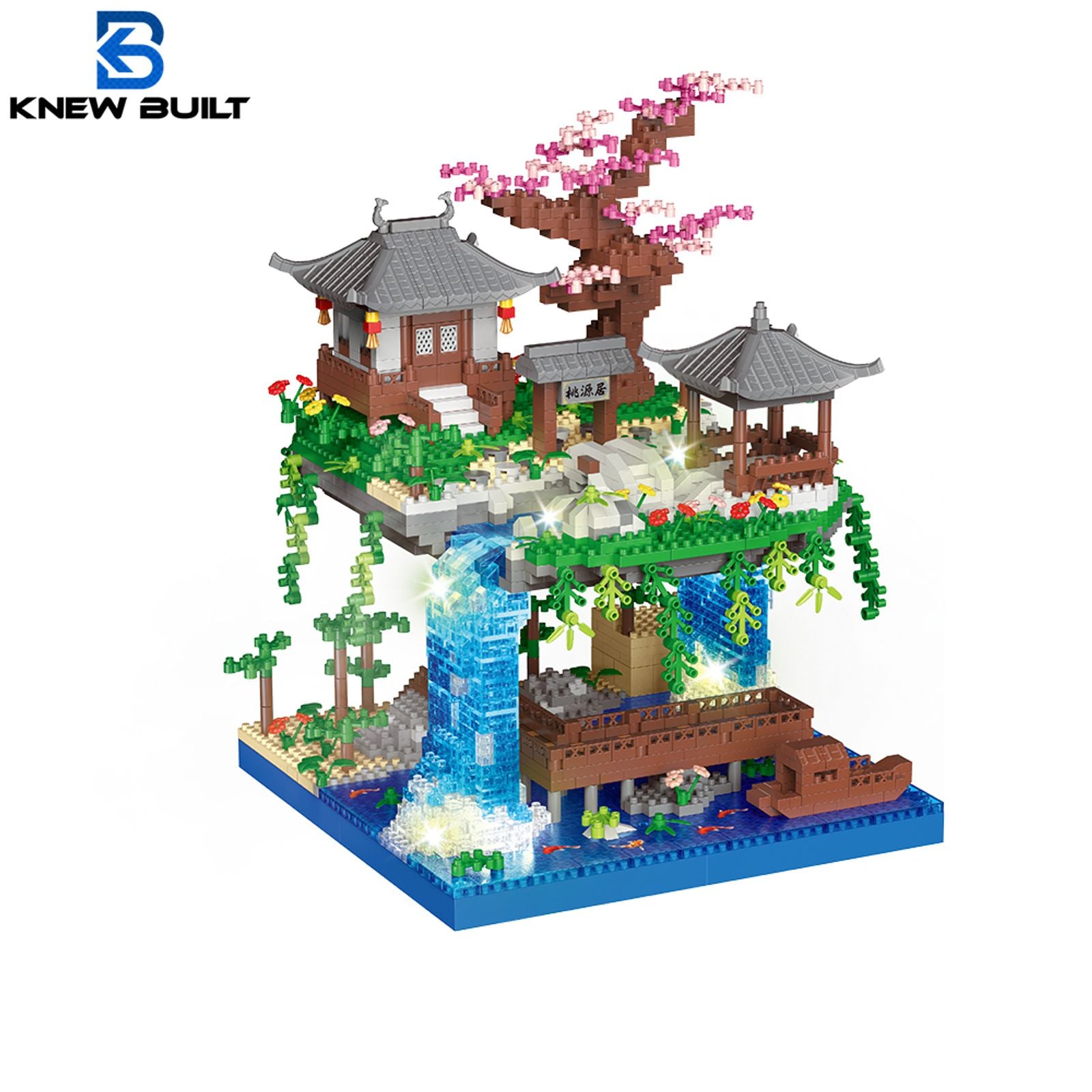Taohuatan Lake Themed Building Block Set with LED Light