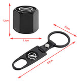 Car Tire Valve Stem Caps with Keychain for Opel Vehicles