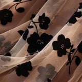 Elegant Floral Tulle Midi Skirt for Women
