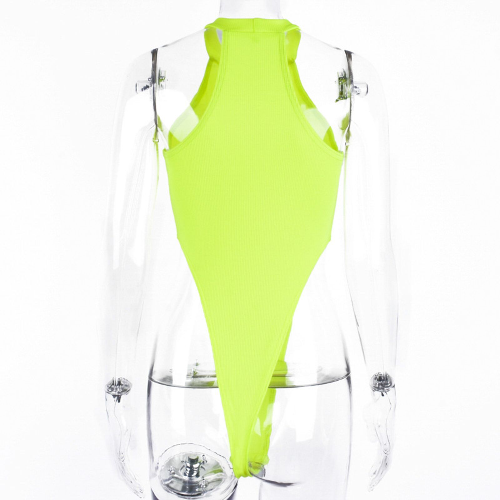 Sexy High Street Neon Bodysuit for Summer Parties