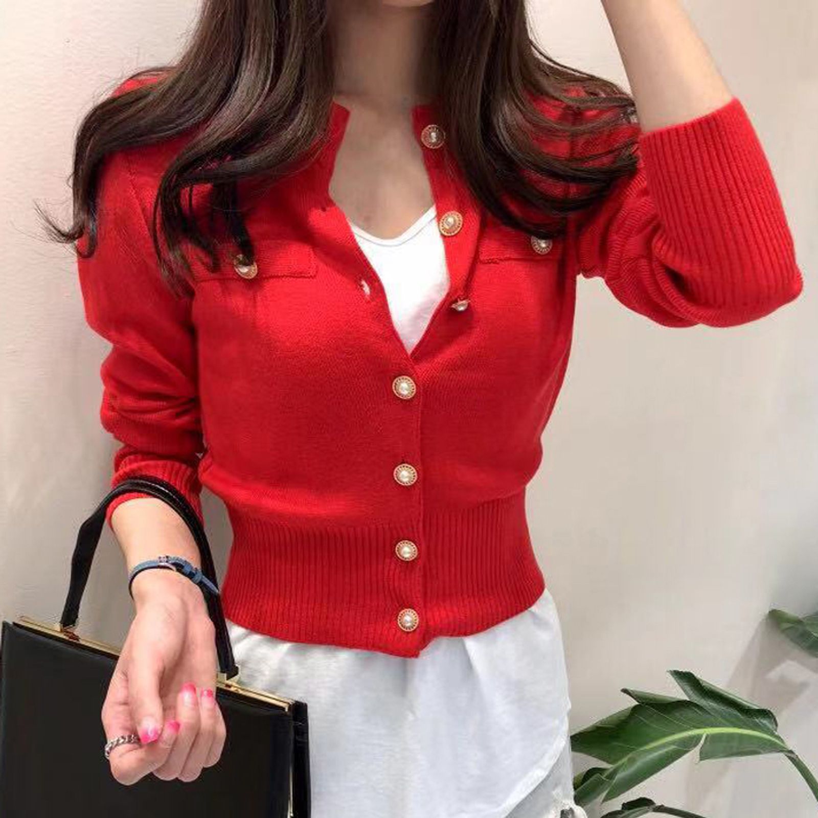 2025 Autumn Long Sleeve Knitted Cardigan for Women