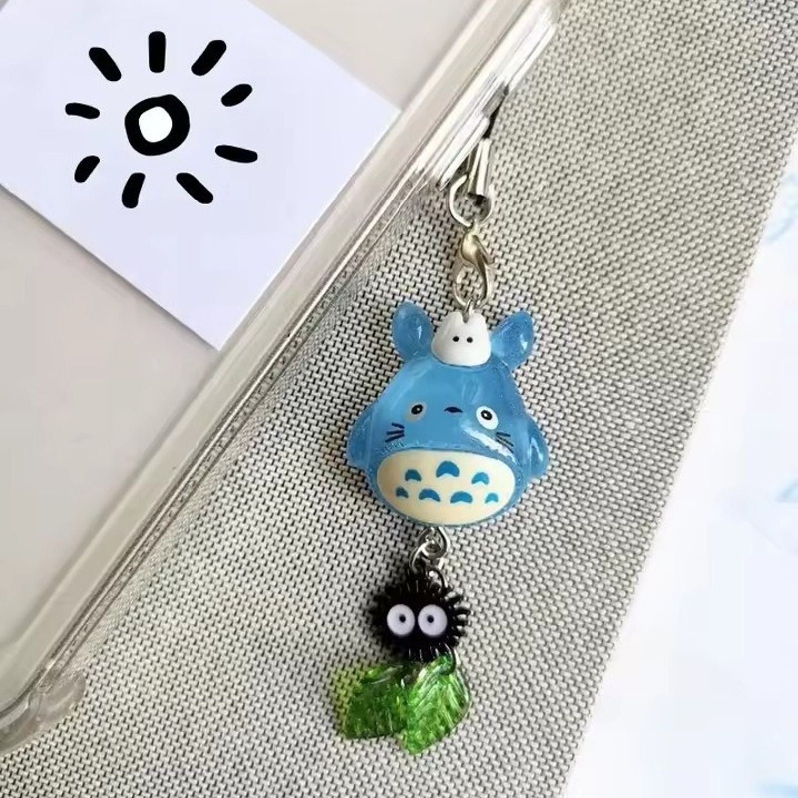 Kawaii Blue Totoro Phone Charm Keychain Accessories