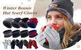 Winter Beanie Hat and Neck Scarf Set for Men and Women