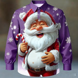 2025 Christmas Men's Vintage Santa Claus Long Sleeve Shirt