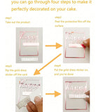 Happy Birthday Acrylic Cake Topper Set - 5pcs