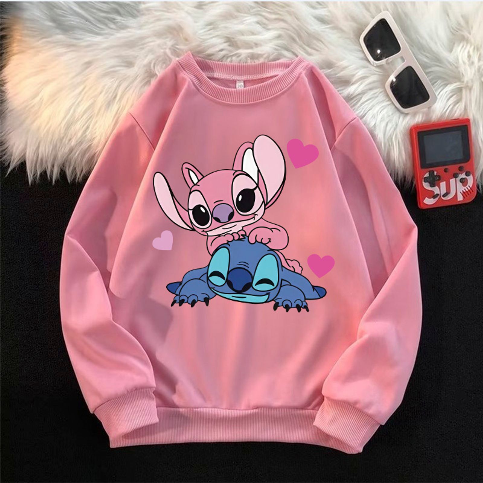 Kawaii Cartoon Fleece Pullover Hoodie for Women & Girls