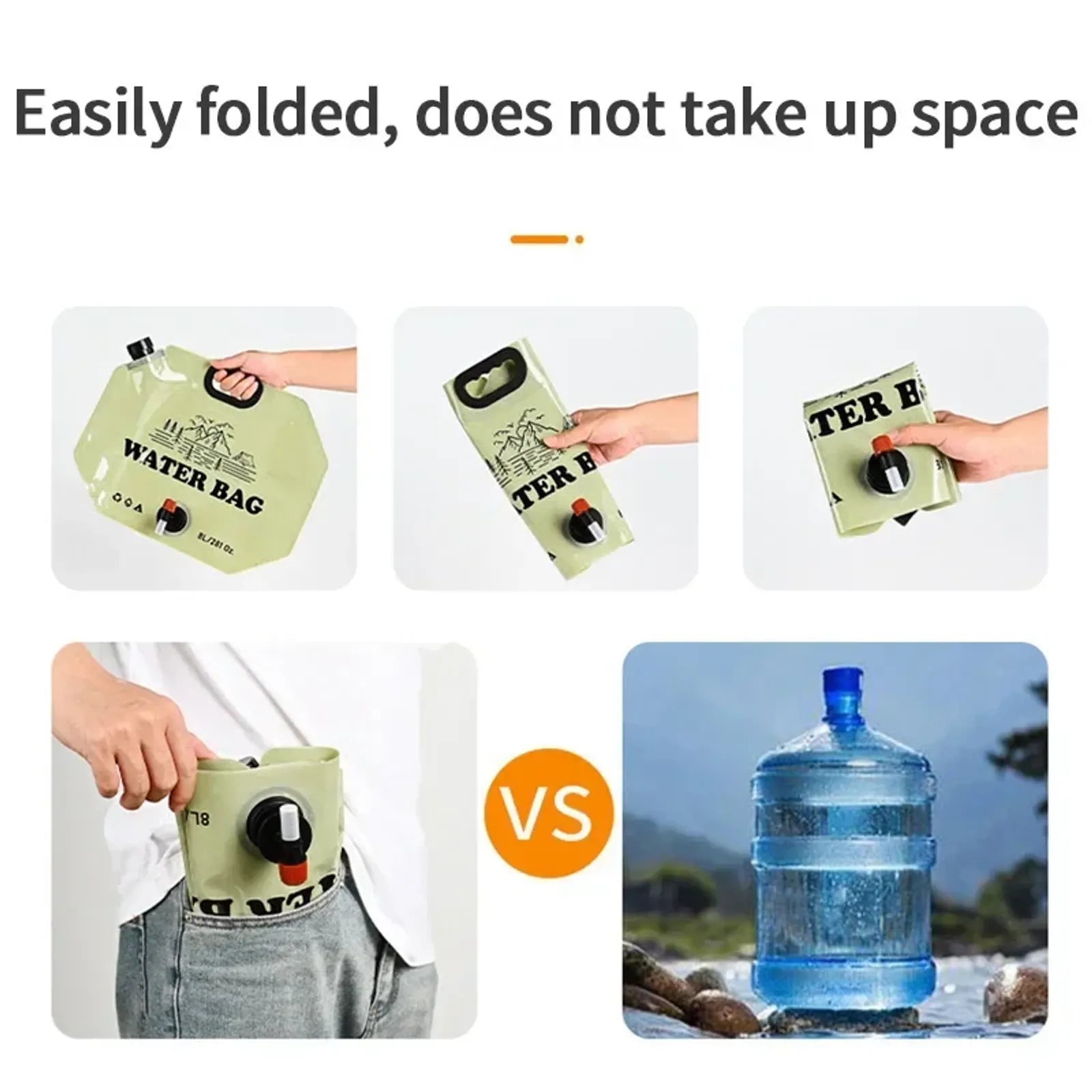 Outdoor 8L Foldable Water Storage Bag for Hiking & Camping