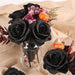 5pcs black roses