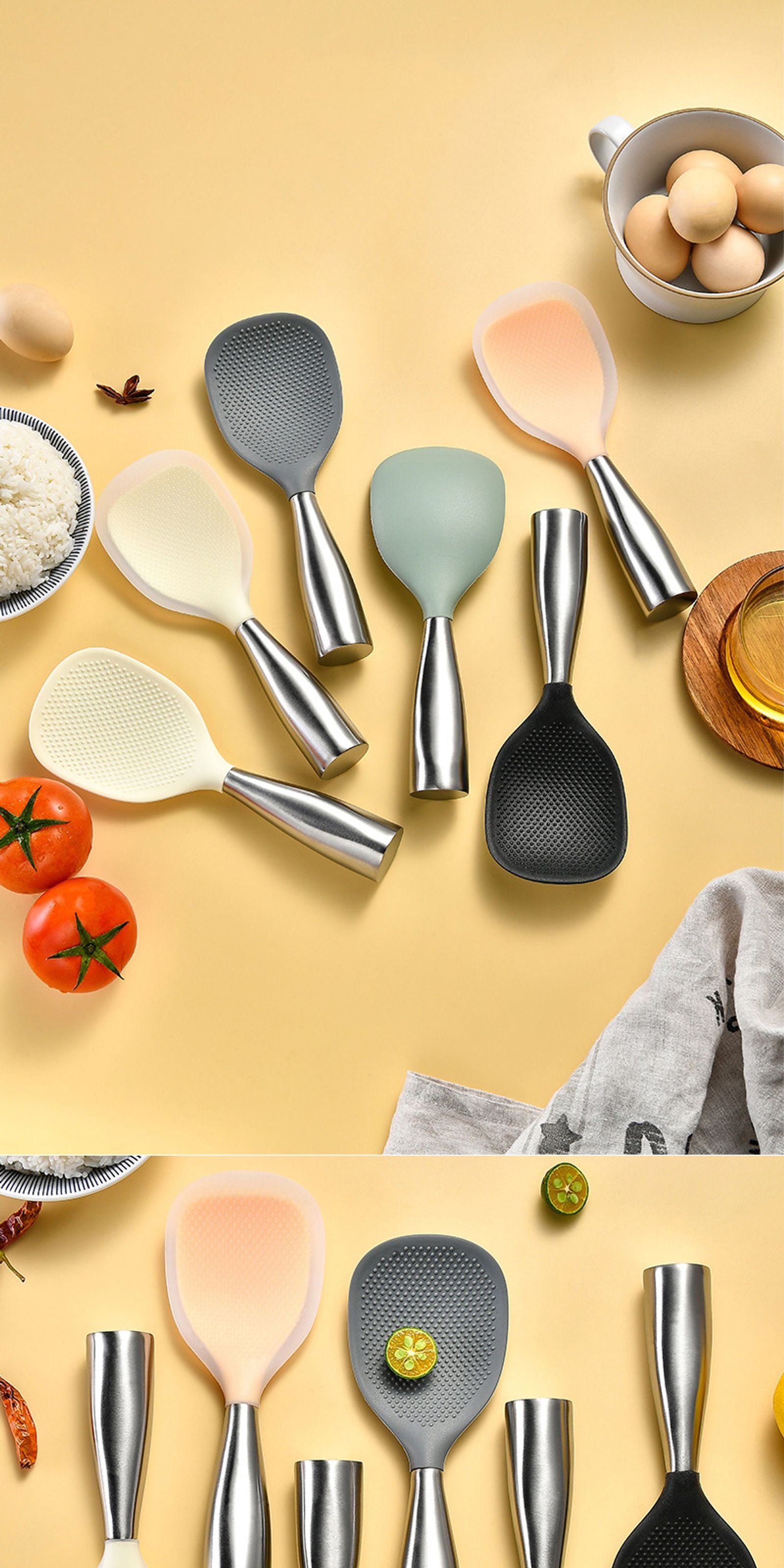 Silicone Non-Stick Cooking Spoon - High-Temperature Resistant