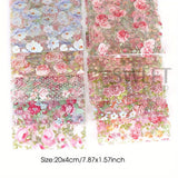 10PCS Mixed Nail Art Foils Transfer Sticker Set