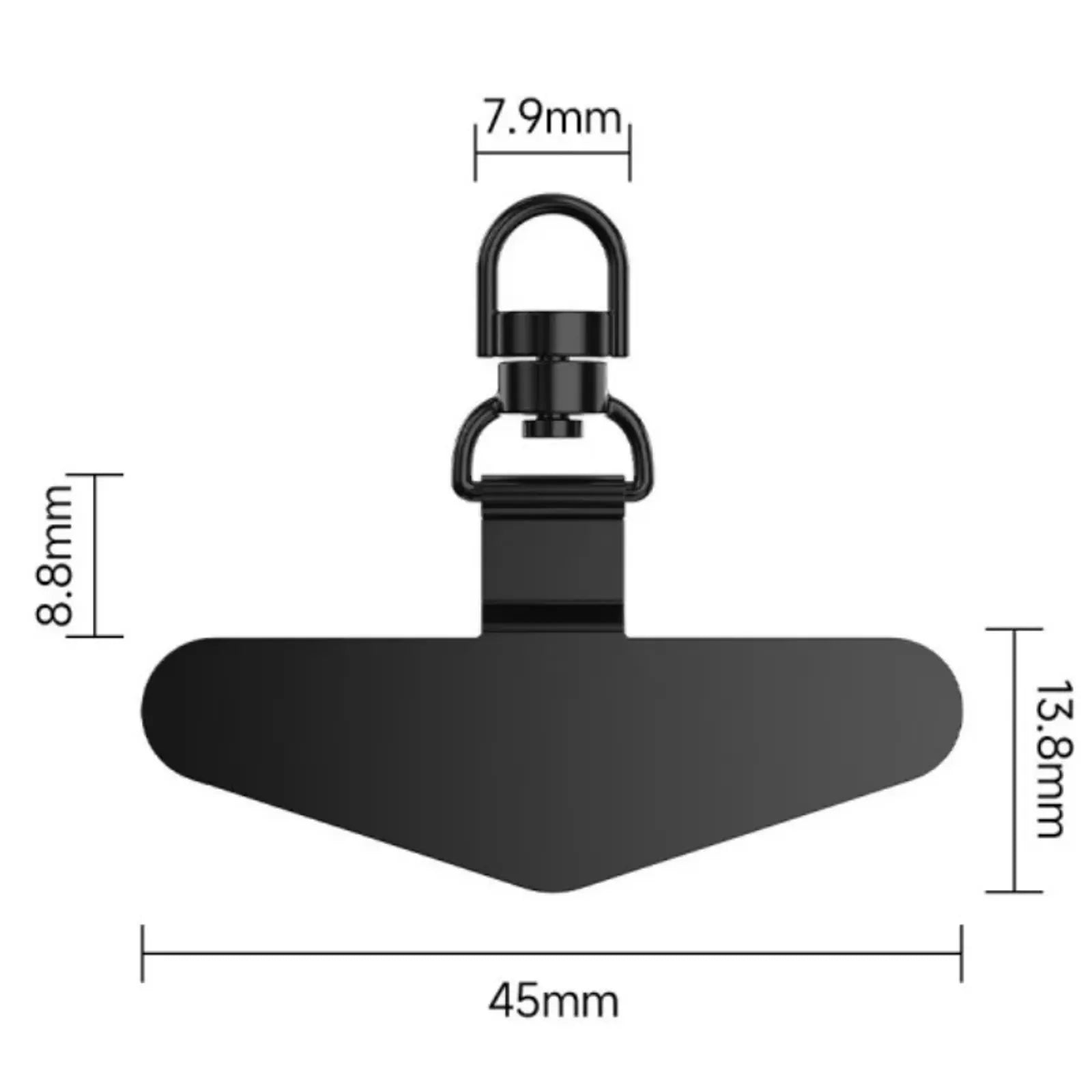 360° Rotation Steel Phone Tether Lanyard Connector