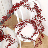 190cm Artificial Cranberry Vine for Festive Decor