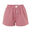 Women's Plaid Lounge Boxer Shorts - Cute Summer Pajama Bottoms